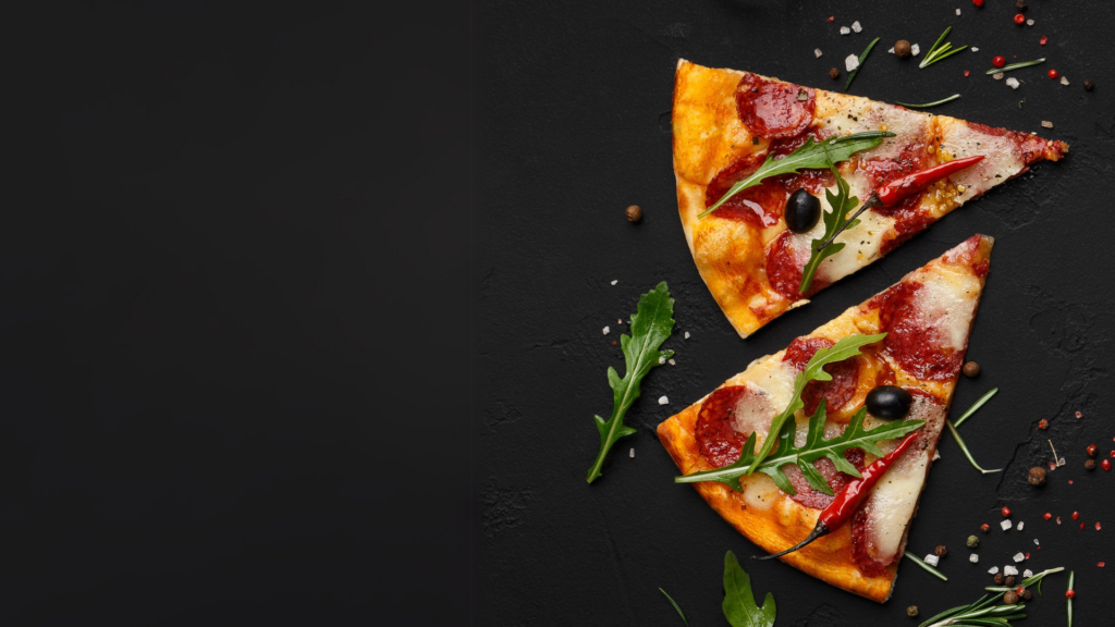 Two slices of pizza